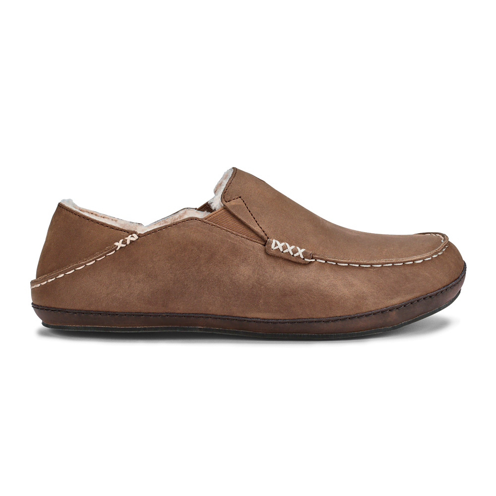Moloā Slipper - Toffee / Dark Wood